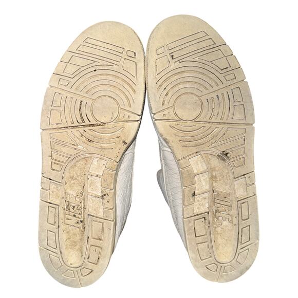 Nike Air Python High Top Sneakers Men's Sz 13 White Snake Embossed Leather Shoes - Picture 6 of 7